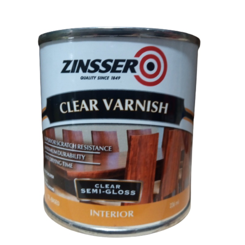 Buy ZINSSER Stain & Varnish 237ml Semi Clear Gloss RUSTOLEUM