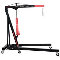 2 Ton Folding Engine Crane - Black Hoist