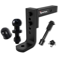 Adjustable Tow Bar Hitch - Black Towbar Ball