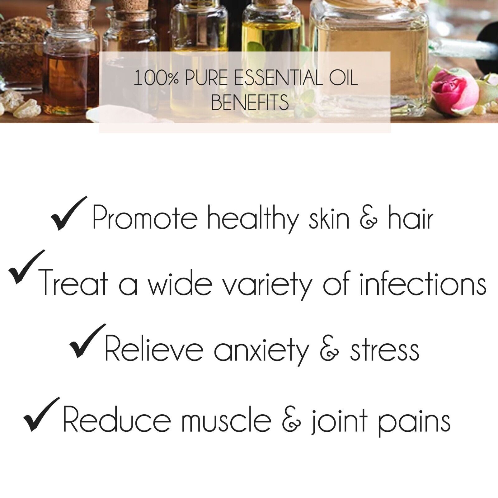 Pure & Natural Essential Oils 10mL For Aromatherapy Diffusers Skin Hair Care Oil
