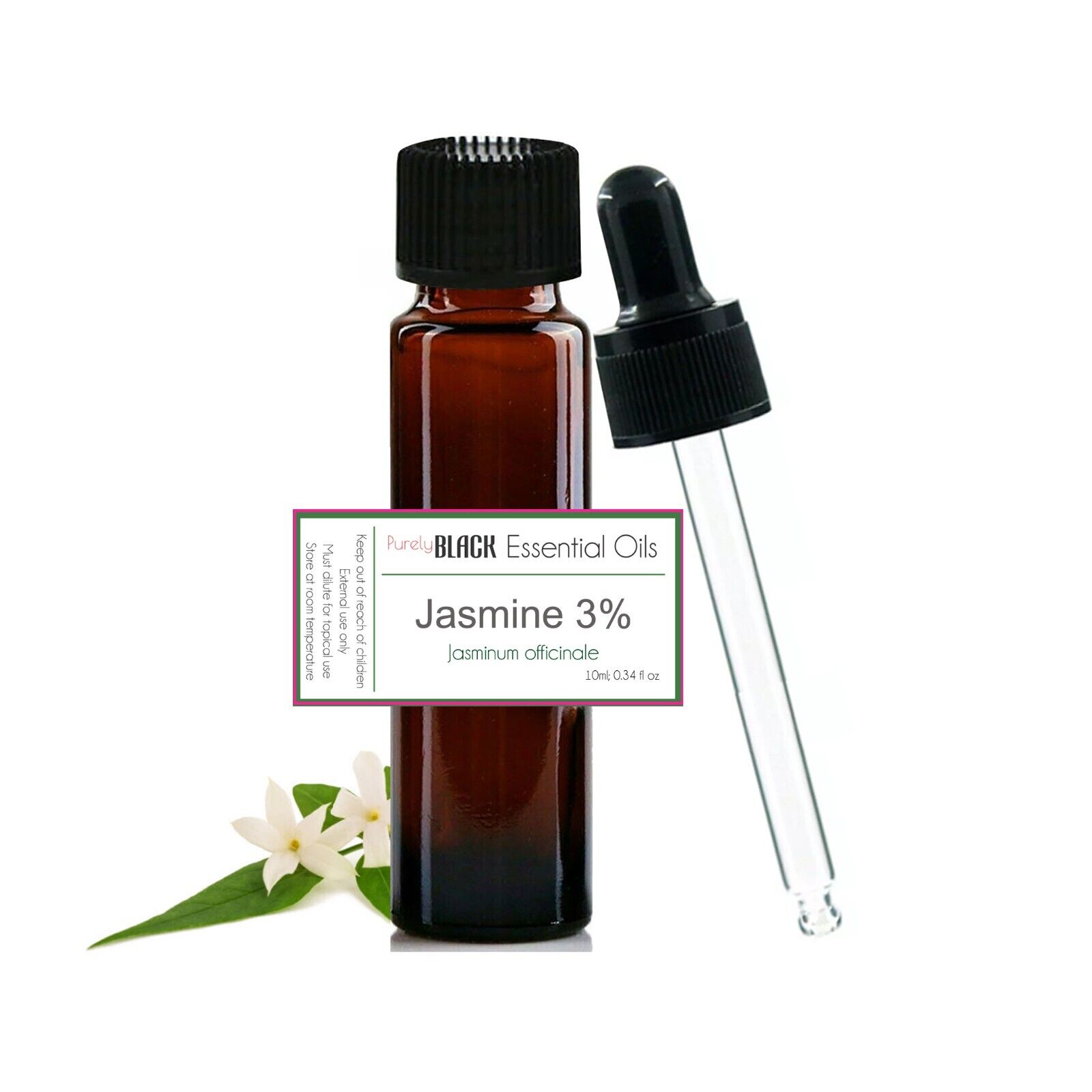 Jasmine 3% in Jojoba Oil [ Jasminum officinale ] 10 ml. Aromatherapy Essential Oils