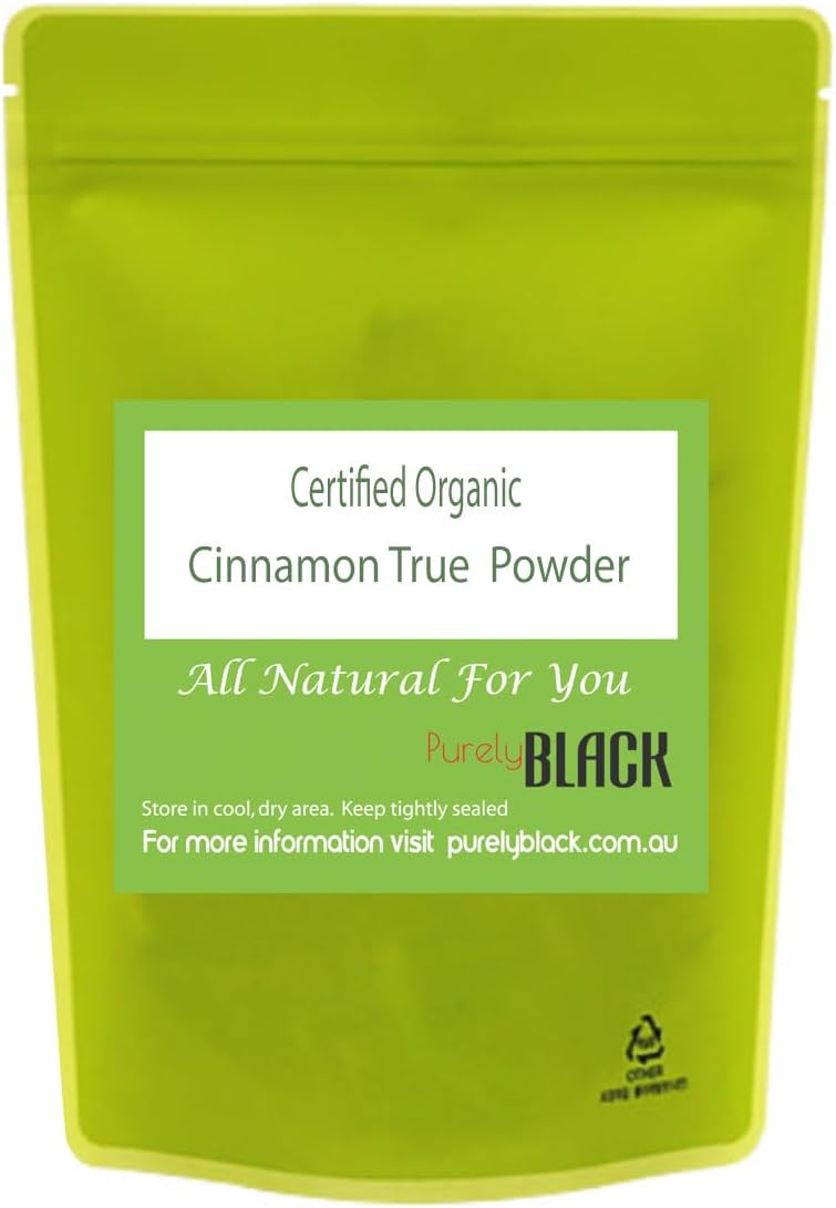 Buy purelyBlack Certified Organic Ceylon Cinnamon Powder. Cinnamon True ...