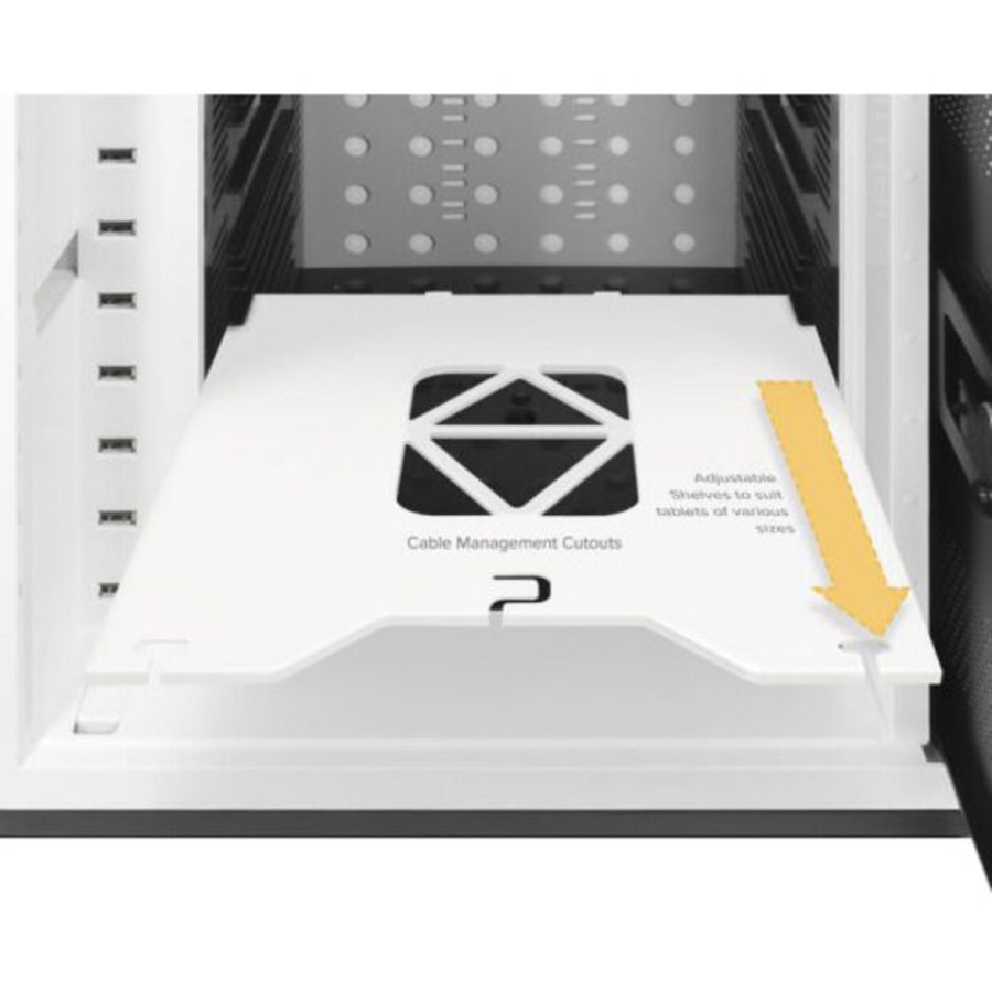Alogic Charge & Sync Cabinet - Up to 25.4 cm (10") Screen Support - 43 cm Height x 40 cm Width x 35 cm Depth - Tabletop - Steel, Aluminium