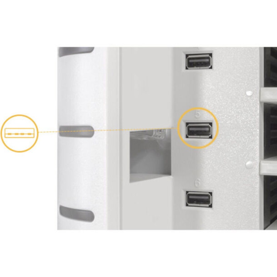 Alogic Charge & Sync Cabinet - Up to 25.4 cm (10") Screen Support - 43 cm Height x 40 cm Width x 35 cm Depth - Tabletop - Steel, Aluminium