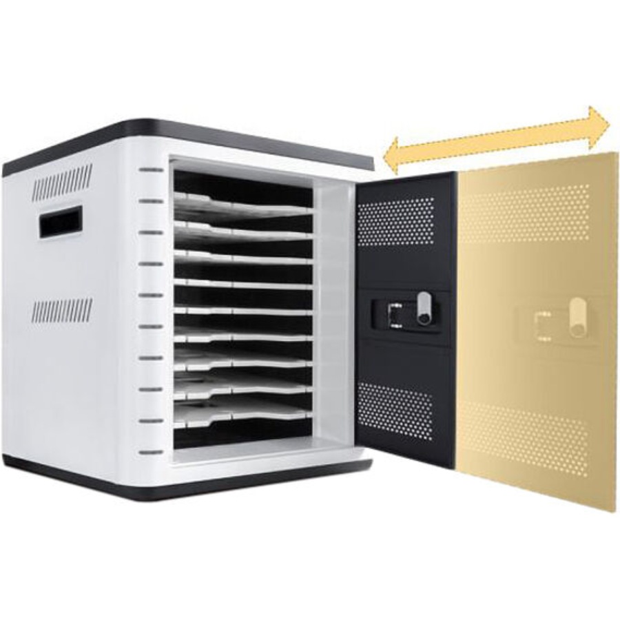 Alogic Charge & Sync Cabinet - Up to 25.4 cm (10") Screen Support - 43 cm Height x 40 cm Width x 35 cm Depth - Tabletop - Steel, Aluminium