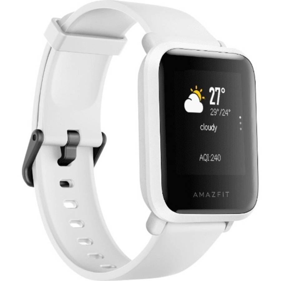 Amazfit Bip S Smart Watch - White Rock Body Color - Polycarbonate, Stainless Steel Body Material - Silicone, Thermoplastic Polyurethane (TPU) Band -