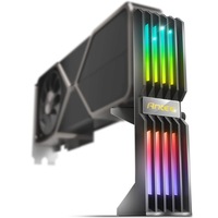 Antec RGB GPU Support Bracket, Graphics Card Holder, Addressable RGB 5V 3PIN RGB Connector. Black