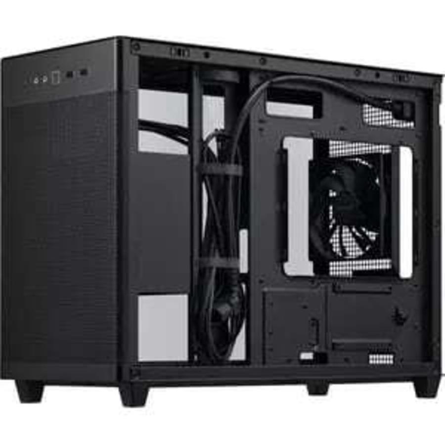 Asus ASUS PRIME CASE TG Computer Case - Micro ATX, Mini ITX Motherboard Supported - Tower - Black - 1 x 120mm Fan(s) Installed - 2 x Fan(s) Supported