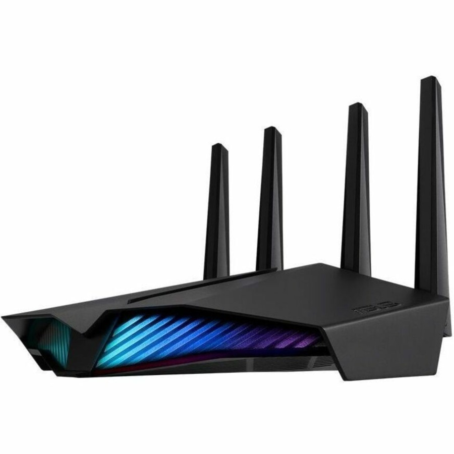 Asus RT-AX82U Wi-Fi 6 IEEE 802.11ax Ethernet Wireless Router - Dual Band - 2.40 GHz ISM Band - 5 GHz UNII Band - 4 x Antenna(4 x External) - 675 MB/s