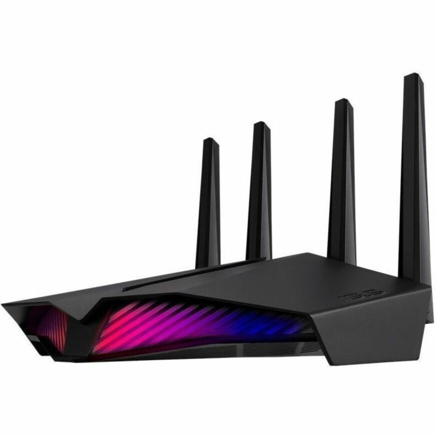 Asus RT-AX82U Wi-Fi 6 IEEE 802.11ax Ethernet Wireless Router - Dual Band - 2.40 GHz ISM Band - 5 GHz UNII Band - 4 x Antenna(4 x External) - 675 MB/s
