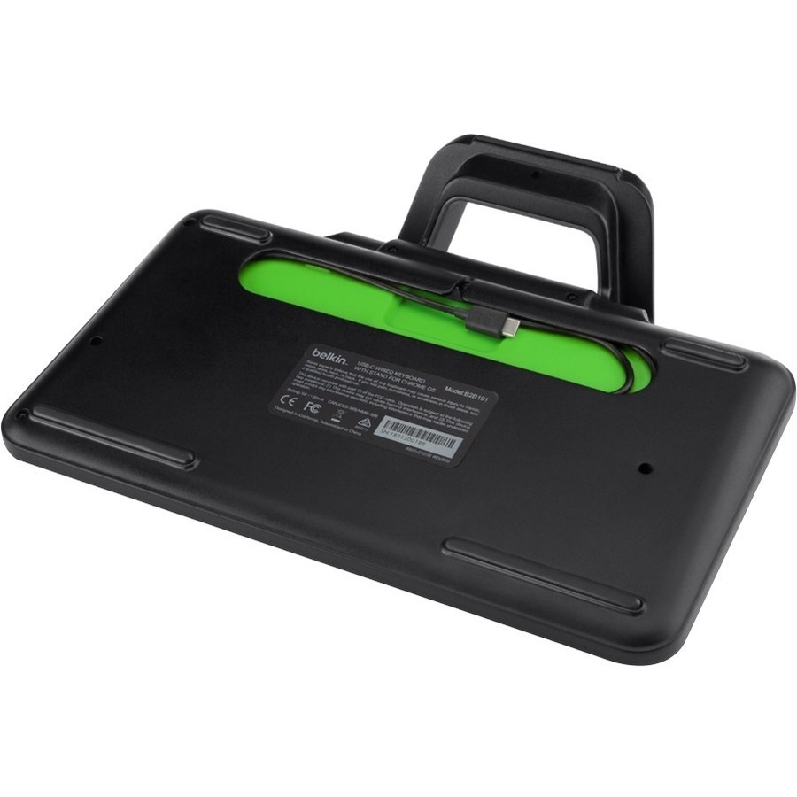 Belkin B2B191 Keyboard - Cable Connectivity - USB Type C Interface - Volume Control Hot Key(s) - Chromebook, Tablet - ChromeOS