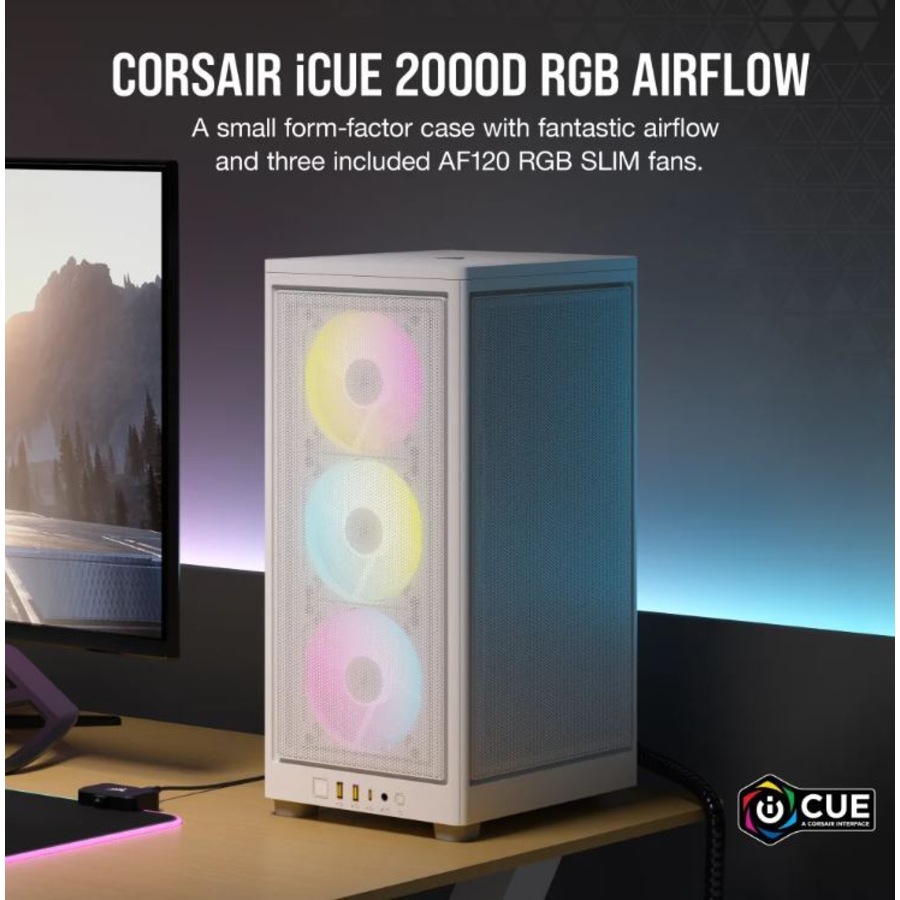Buy Corsair iCUE 2000D RGB AIRFLOW, Mesh Panels, USB-C, ICUE, 3x AF120 ...