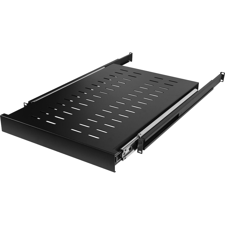 CyberPower CRA50003 1U Rack-mountable Rack Shelf for Monitor, Server - 482.60 mm Rack Width x 1016 mm Rack Depth - Black - 59.87 kg Static/Stationary