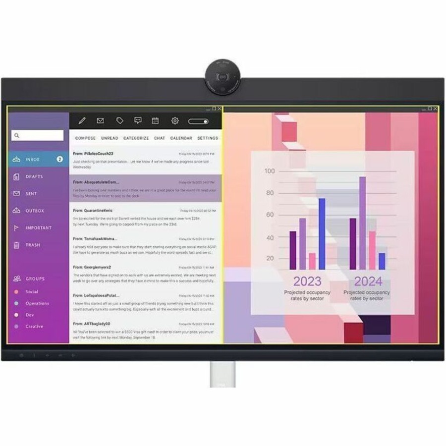 Dell P2724DEB 27" Class Webcam WQHD LED Monitor - 16:9 - 27" Viewable - In-plane Switching (IPS) Technology - LED Backlight - 2560 x 1440 - 16.7 - -