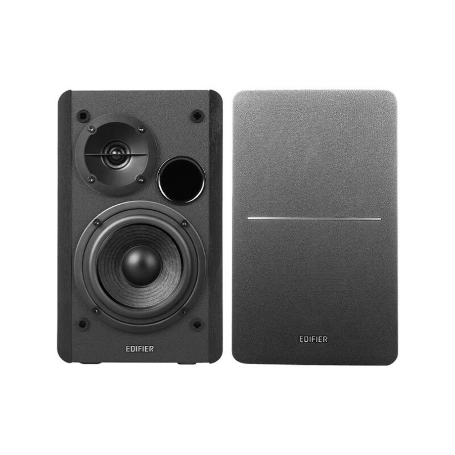 Edifier R1280T Lifestyle Bookshelf Speakers Black - 3.5mm AUX/Dual RCA, 42W, MDF Wooden Enclosure