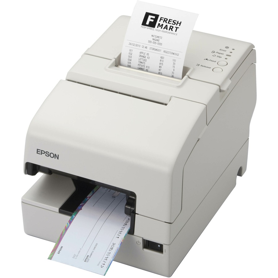 Epson TM-H6000IV Monochrome Multistation Printer - 94 lps Mono Dot Matrix, Direct Thermal - USB - Serial - Endorsement