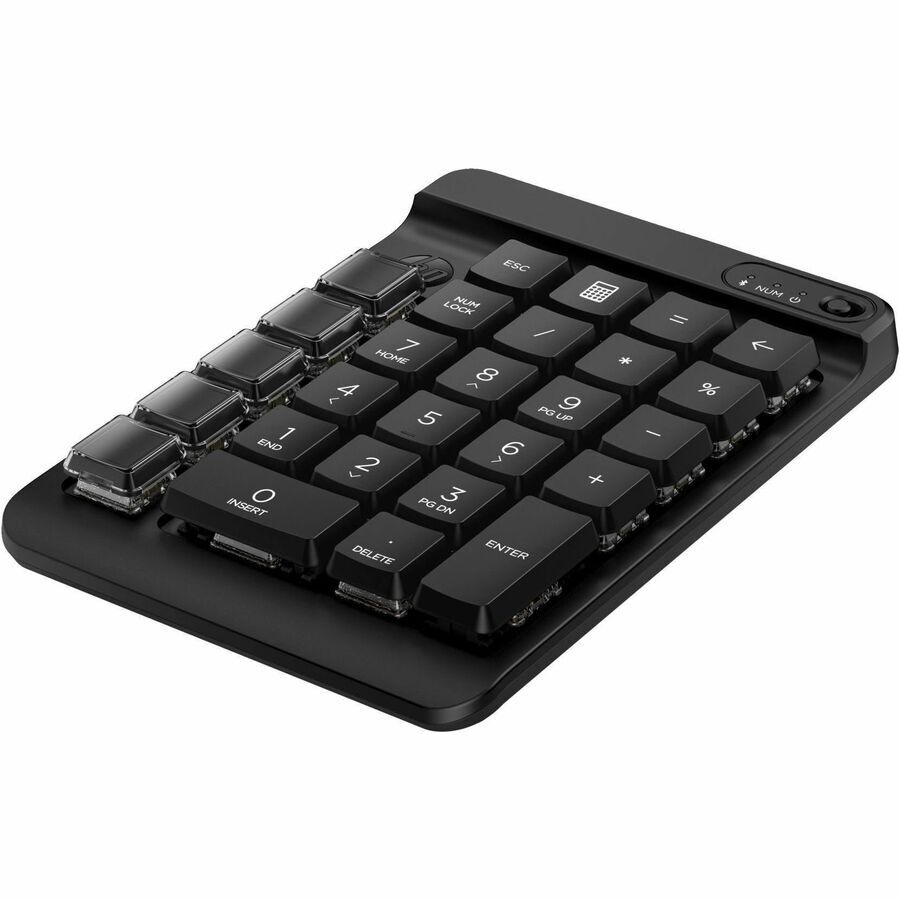 HP 435 Keypad - Wireless Connectivity - Black - Mechanical Keyswitch - Bluetooth - 5.3 - 10 m - Calculator Hot Key(s) - Windows 10, Windows 11, Mac -