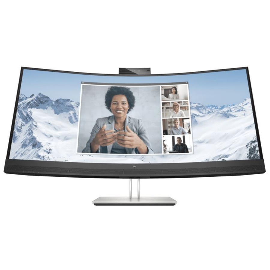 HP E34m G4, 34' WQHD CURVED, 21:9, 3440x1440, WEBCAM, SPEAKERS, USB-C (65W PD), DP+HDMI, RJ45, Tilt, Swivel, Height, 3 Yrs