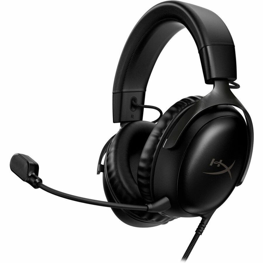HyperX Cloud III Wired Over-the-ear, Over-the-head Stereo Gaming Headset - Black - Circumaural - 64 Ohm - 10 Hz to 21 kHz - 120 cm Cable - Electret -