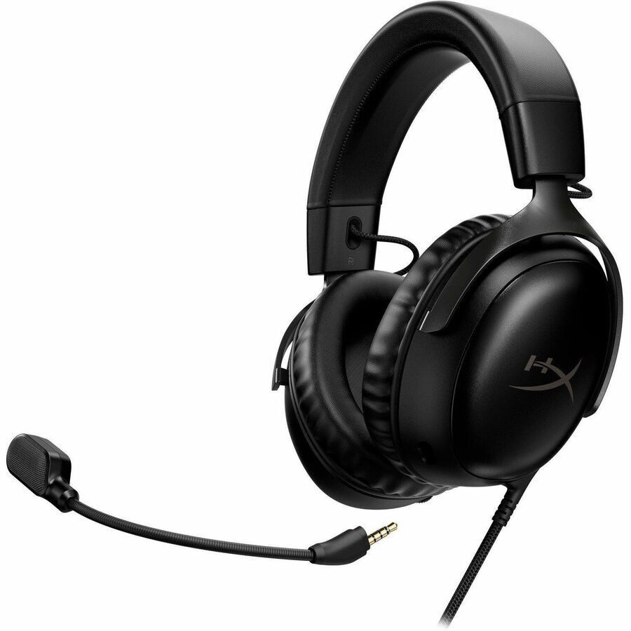 HyperX Cloud III Wired Over-the-ear, Over-the-head Stereo Gaming Headset - Black - Circumaural - 64 Ohm - 10 Hz to 21 kHz - 120 cm Cable - Electret -