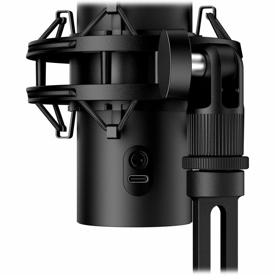 HyperX QuadCast 2 S Wired Electret Condenser Microphone for Recording - Black - 3 m - Stereo - 20 Hz to 20 kHz - Cardioid, Omni-directional, - Shock