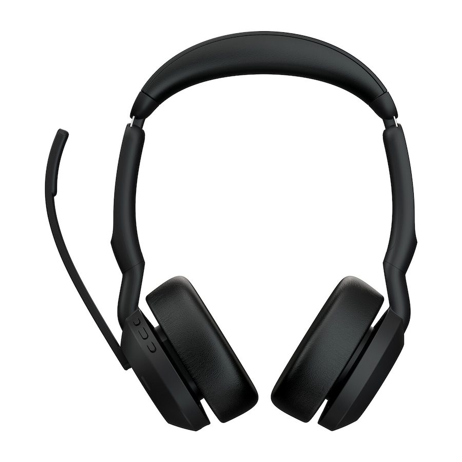 Jabra Evolve2 55, USB C, Stereo, MS Teams, Active Noise Cancellation (ANC), Link 380 Bluetooth Adapter ,30m Wireless Range, 18 Hours Battery Life