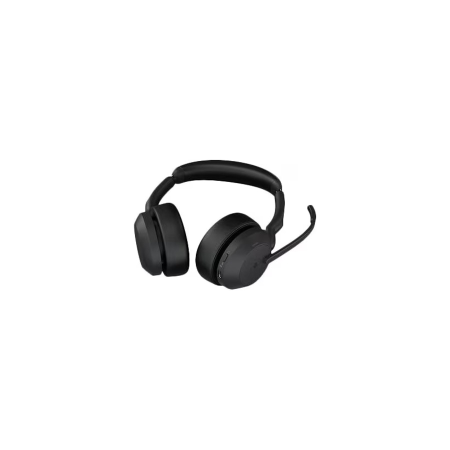 Jabra Evolve2 55, USB C, Stereo, MS Teams, Active Noise Cancellation (ANC), Link 380 Bluetooth Adapter ,30m Wireless Range, 18 Hours Battery Life