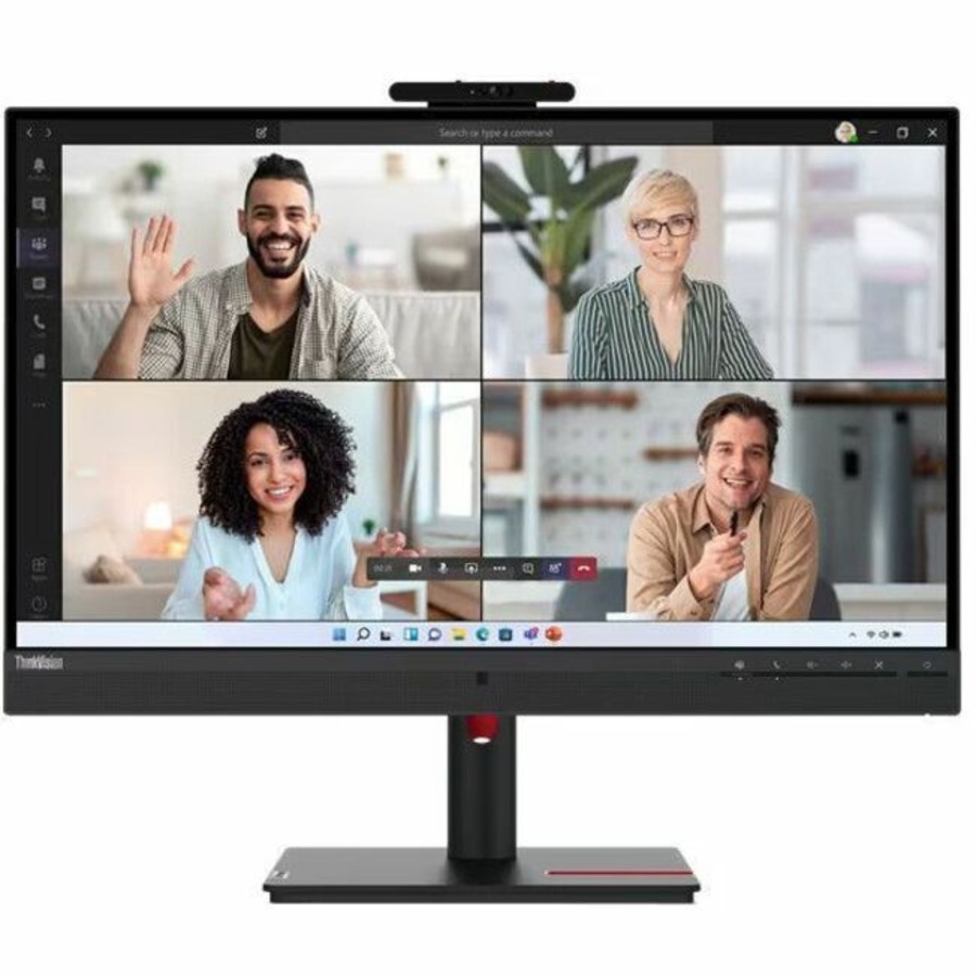 Lenovo ThinkVision T27hv-30 27" Class Webcam WQHD LED Monitor - 16:9 - Raven Black - 27" Viewable - In-plane Switching (IPS) Technology - WLED - 2560