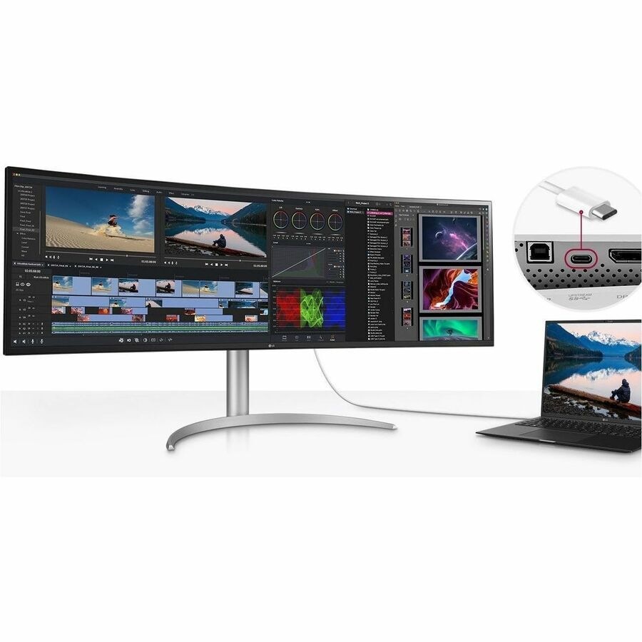 LG 49WQ95C-W 49" Class UW-QHD Curved Screen Gaming LCD Monitor - 32:9 - 49" Viewable - Nano In-plane Switching (Nano IPS) Technology - 5120 x 1440 -