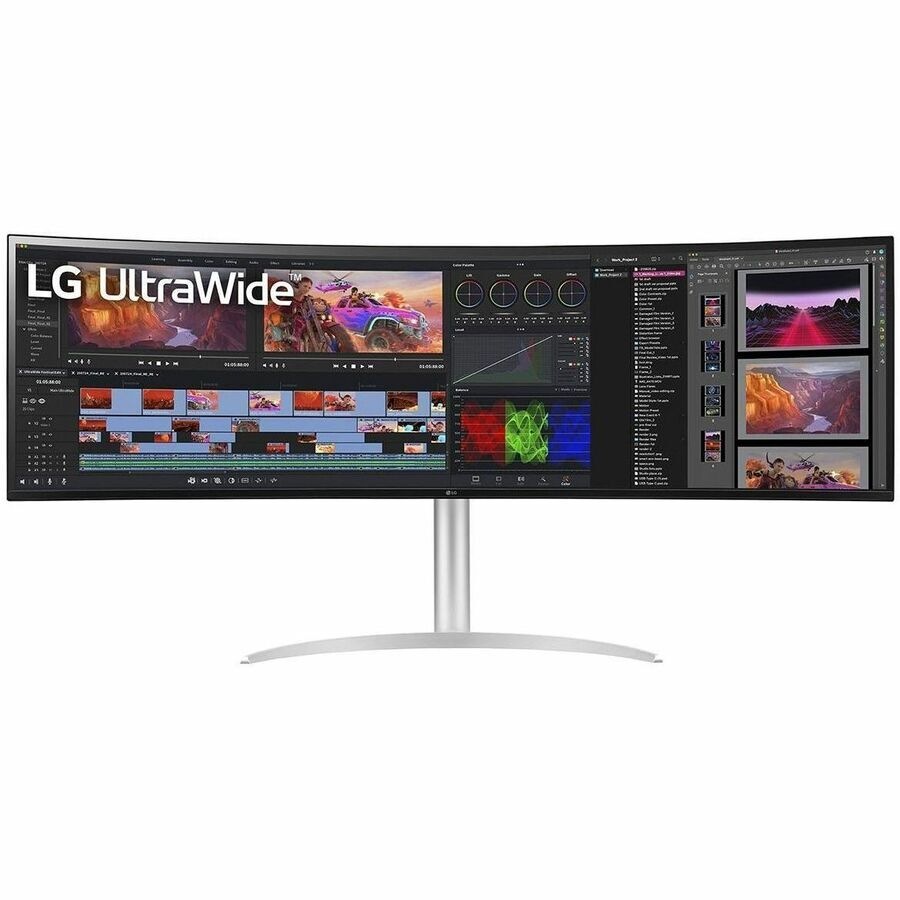 LG 49WQ95C-W 49" Class UW-QHD Curved Screen Gaming LCD Monitor - 32:9 - 49" Viewable - Nano In-plane Switching (Nano IPS) Technology - 5120 x 1440 -