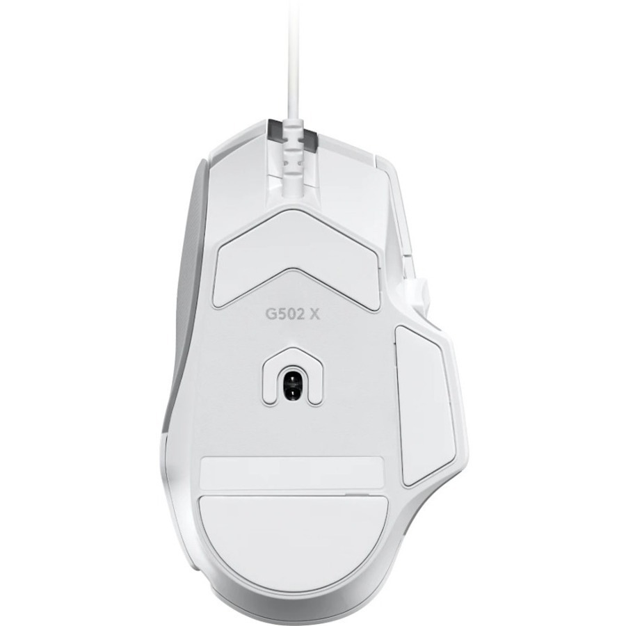 Logitech G G502 X Gaming Mouse - USB Type C - Optical - 13 Programmable Button(s) - White - Cable - 25600 dpi - Scroll Wheel