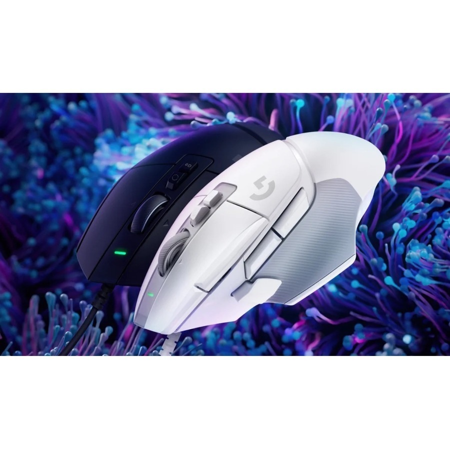 Logitech G G502 X Gaming Mouse - USB Type C - Optical - 13 Programmable Button(s) - White - Cable - 25600 dpi - Scroll Wheel