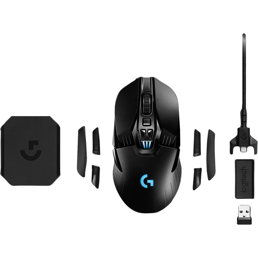 Logitech LIGHTSPEED G903 Gaming Mouse - Wi-Fi - USB - Black - Wireless - 2.40 GHz - 16000 dpi - Scroll Wheel - Symmetrical
