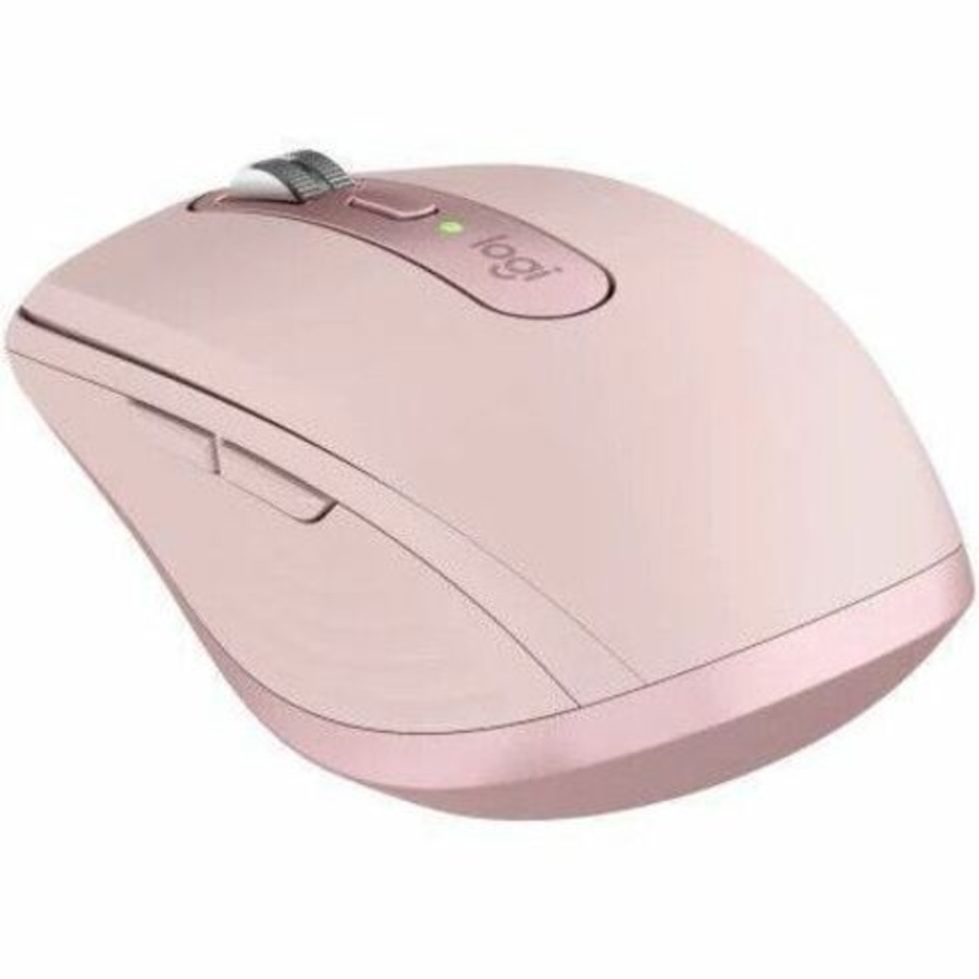 Logitech MX Anywhere 3S Mouse - Bluetooth - USB - Darkfield - 6 Button(s) - Rose - Wireless - Rechargeable - 8000 dpi - Scroll Wheel