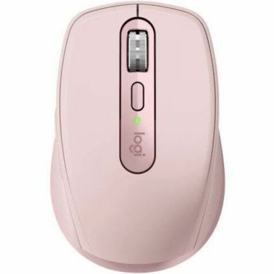 Logitech MX Anywhere 3S Mouse - Bluetooth - USB - Darkfield - 6 Button(s) - Rose - Wireless - Rechargeable - 8000 dpi - Scroll Wheel