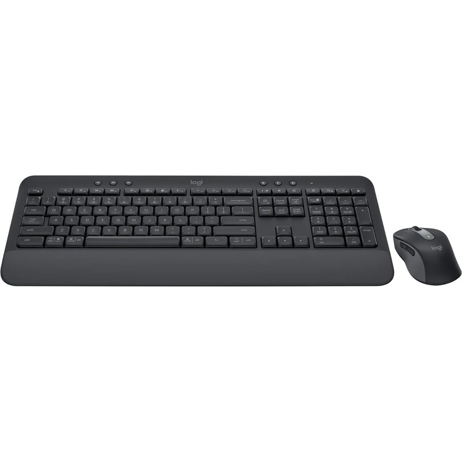 Logitech Signature MK650 Keyboard & Mouse - English (US) - USB Plunger Wireless Bluetooth/RF Keyboard - 118 Key - Keyboard/Keypad Color: Graphite - -