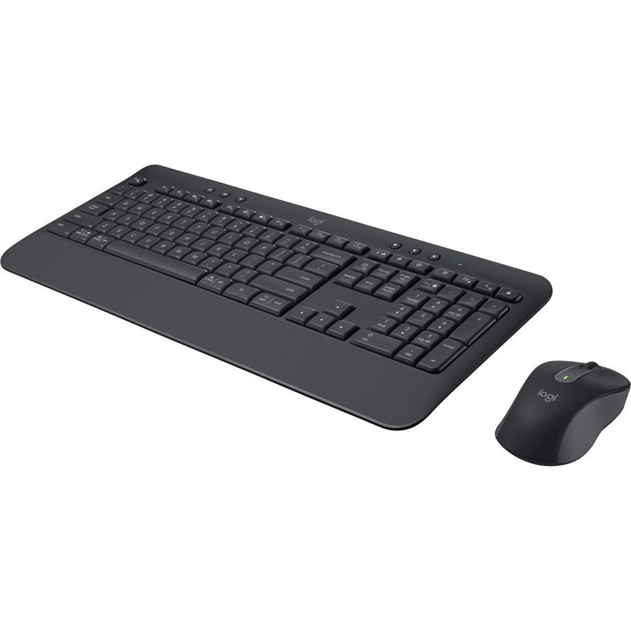 Logitech Signature MK650 Keyboard & Mouse - English (US) - USB Plunger Wireless Bluetooth/RF Keyboard - 118 Key - Keyboard/Keypad Color: Graphite - -