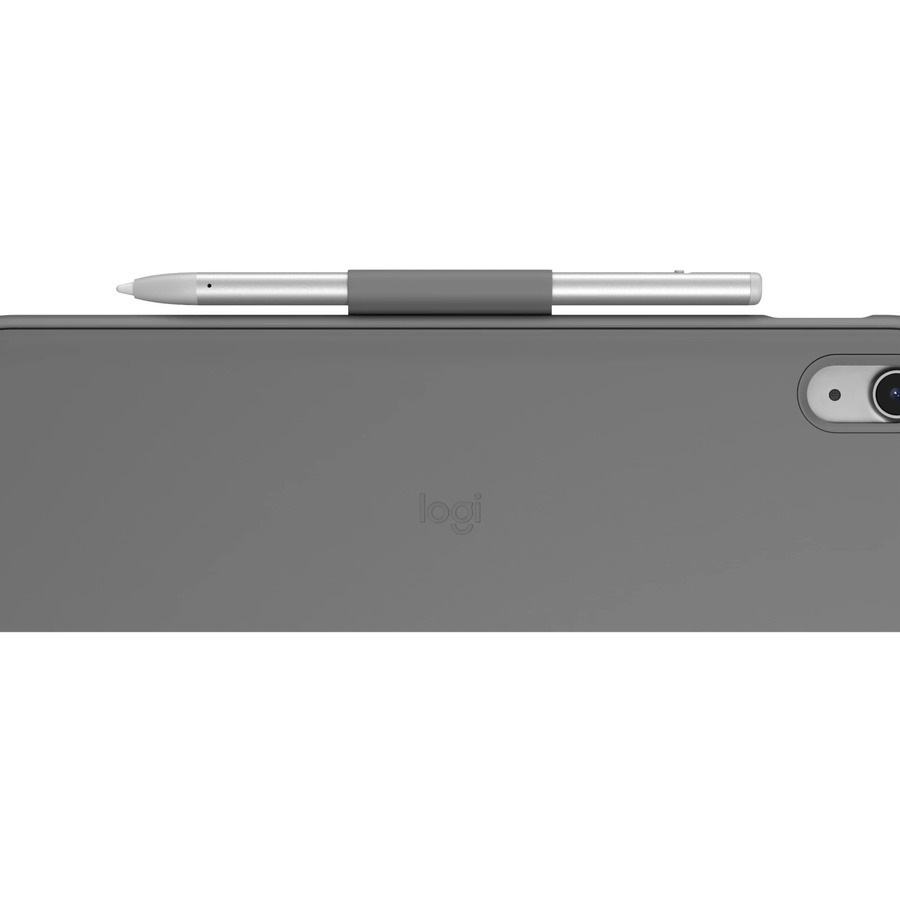 Logitech SLIM FOLIO Keyboard/Cover Case (Folio) for 27.7 cm (10.9") Apple, Logitech iPad (10th Generation) Tablet, Stylus, Apple Pencil - Oxford Gray