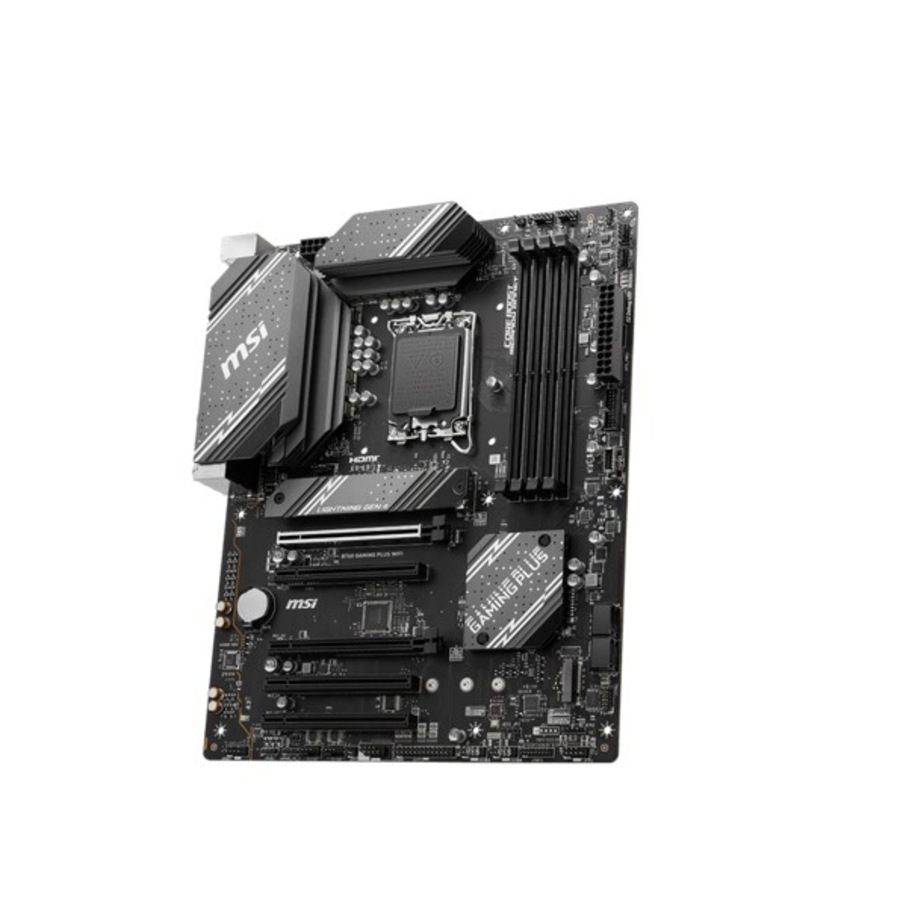 MSI B760 GAMING PLUS WIFI ATX Motherboard, 4x DDR5~192GB, 5x PCI-E x 16, 2x M.2, 4x SATA, 2x USB 3.2 , 4x USB 2.0 1 USBx C