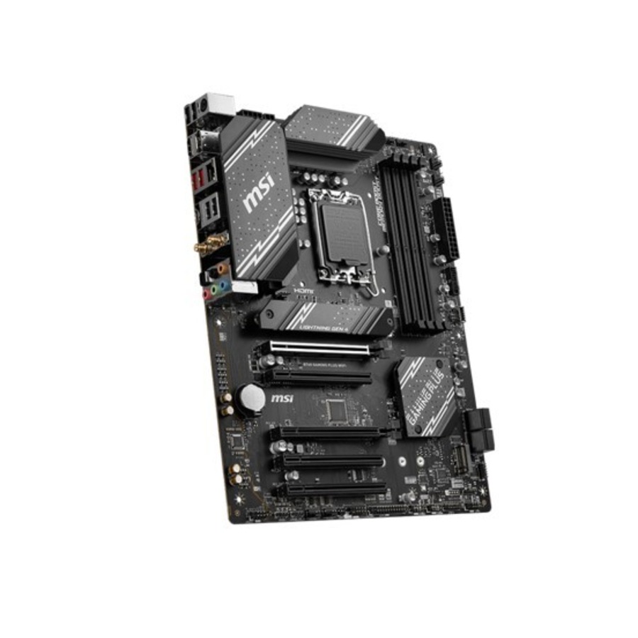 MSI B760 GAMING PLUS WIFI ATX Motherboard, 4x DDR5~192GB, 5x PCI-E x 16, 2x M.2, 4x SATA, 2x USB 3.2 , 4x USB 2.0 1 USBx C