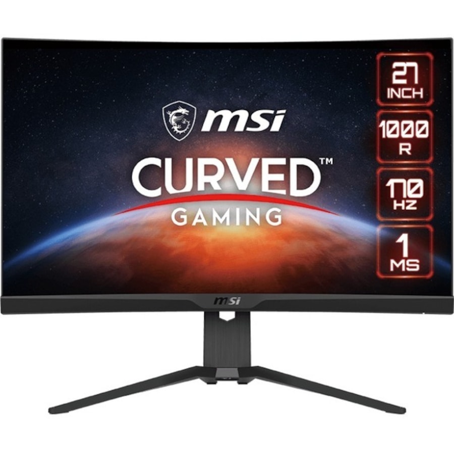 MSI G272CQP 27" Class WQHD Curved Screen Gaming LCD Monitor - 16:9 - Black - 27" Viewable - Vertical Alignment (VA) - 2560 x 1440 - 1.07 Billion - -