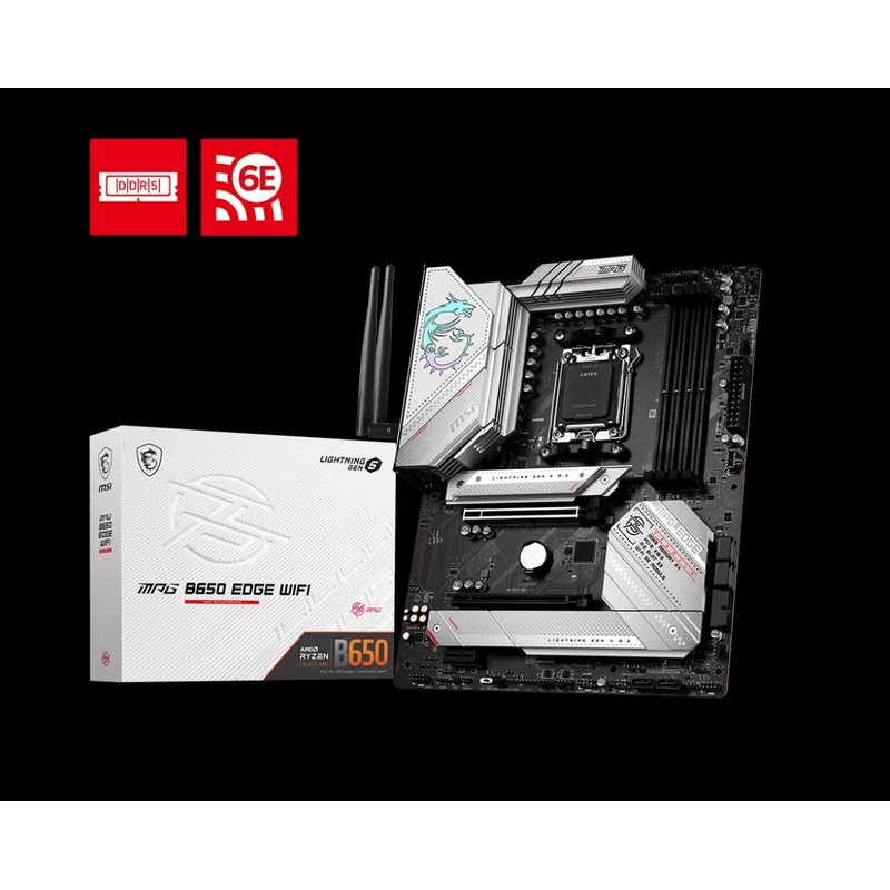 Buy MSI MPG B650 EDGE WIFI AMD AM5 ATX Motherboard, 4x DDR5 ~128GB, 2x ...