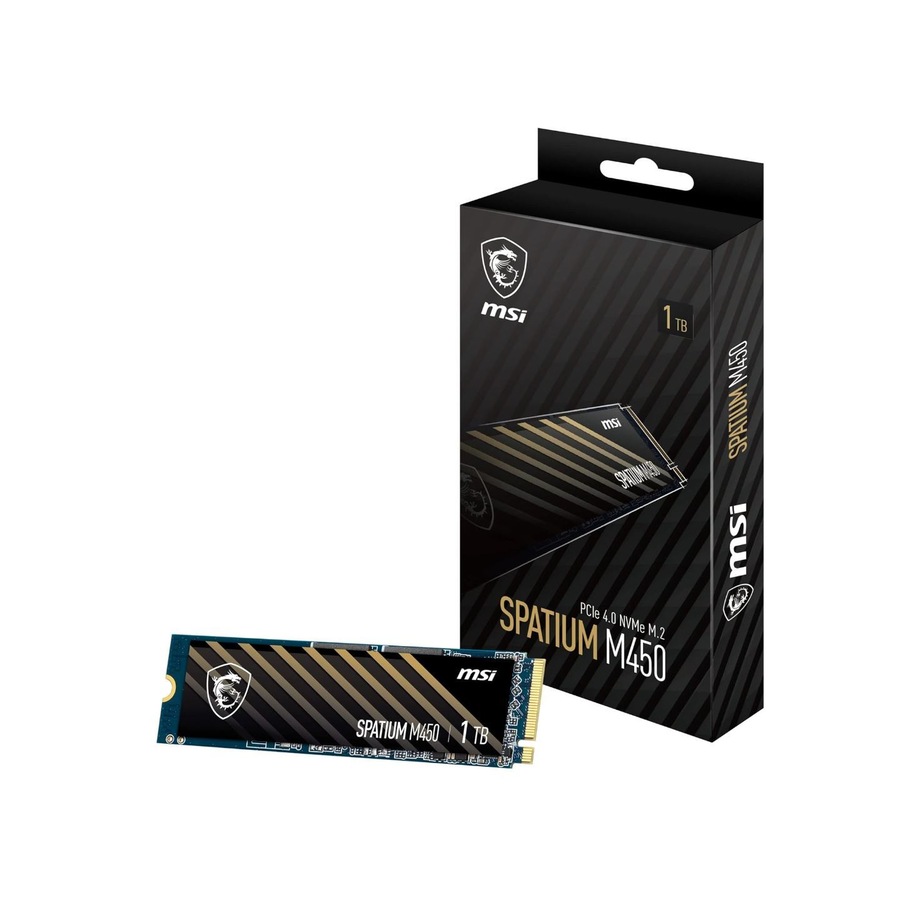 MSI SPATIUM M450 1TB M.2 NVME PCIE GEN4 SSD, 5 Year Warranty