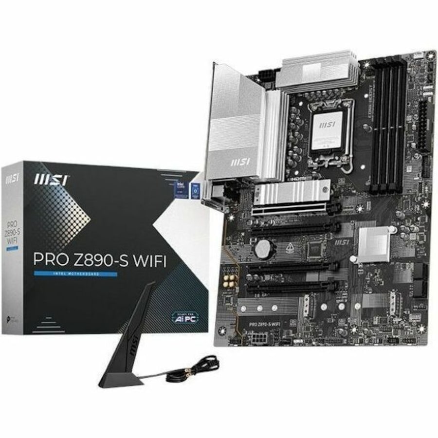 MSI Z890-S WIFI Gaming Desktop Motherboard - Intel Z890 Chipset - Socket LGA-1851 - ATX - Core Ultra Processor Supported - 256 GB DDR5 SDRAM Maximum