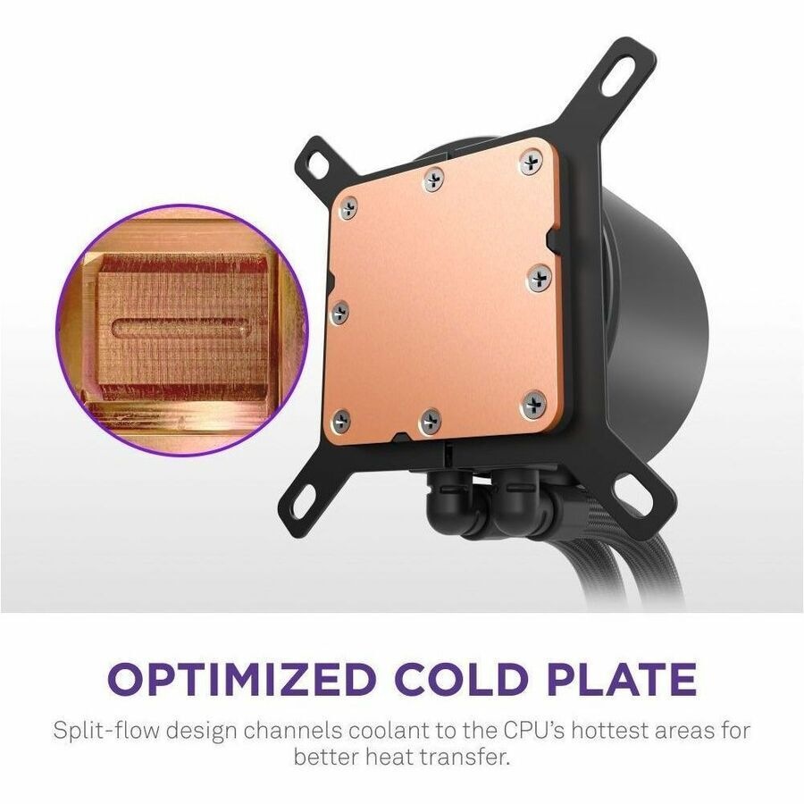 NZXT Kraken Plus 360 RGB RL-KR360-W2 Cooling Fan/Water Block - CPU - 3 x Fan(s) - 127.51m³/h Maximum Airflow - 2400 rpm - Liquid Cooler Cooler - - &