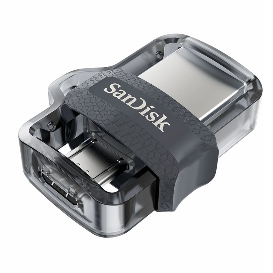 SanDisk Ultra 128GB Dual OTG Clear USB Flash Drive