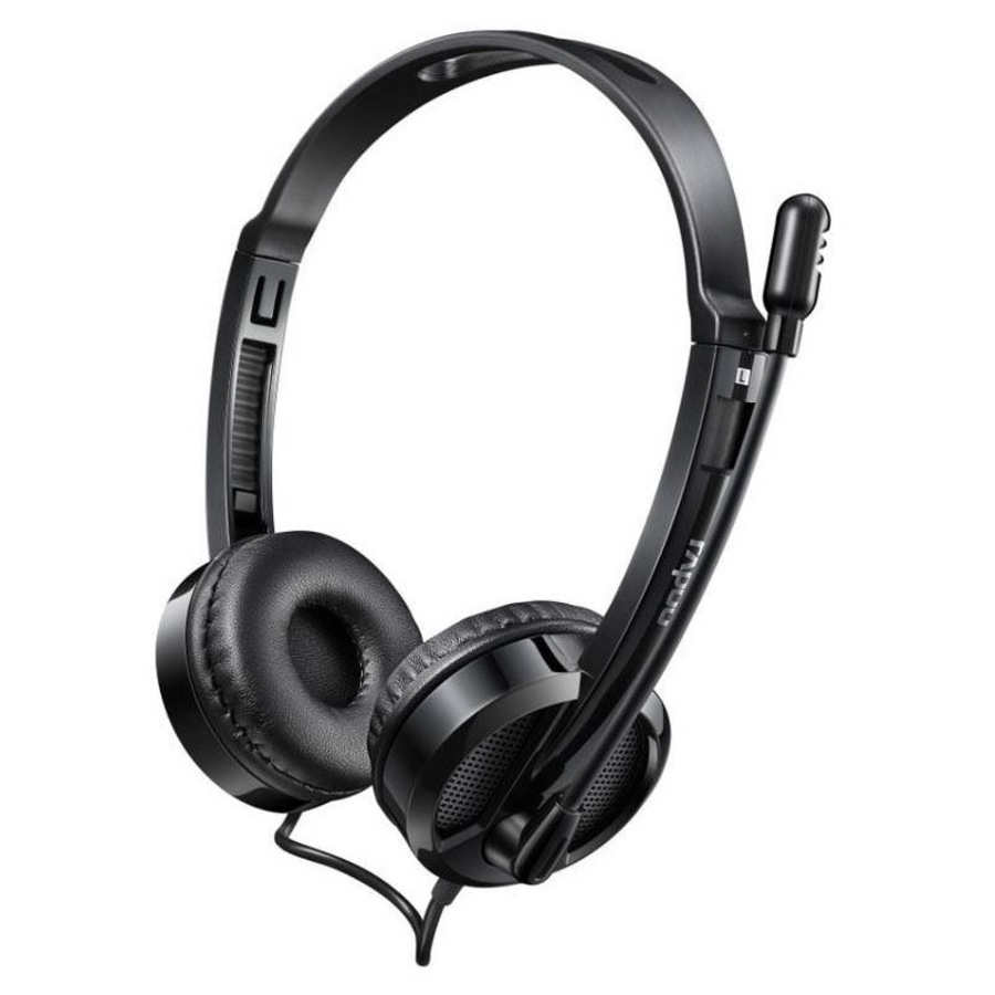 Buy RAPOO H100 Wired Stereo Headsets - HD Voice Rotary Microphone ...