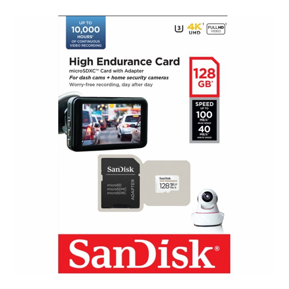SanDisk 128GB High Endurance Micro SD Card