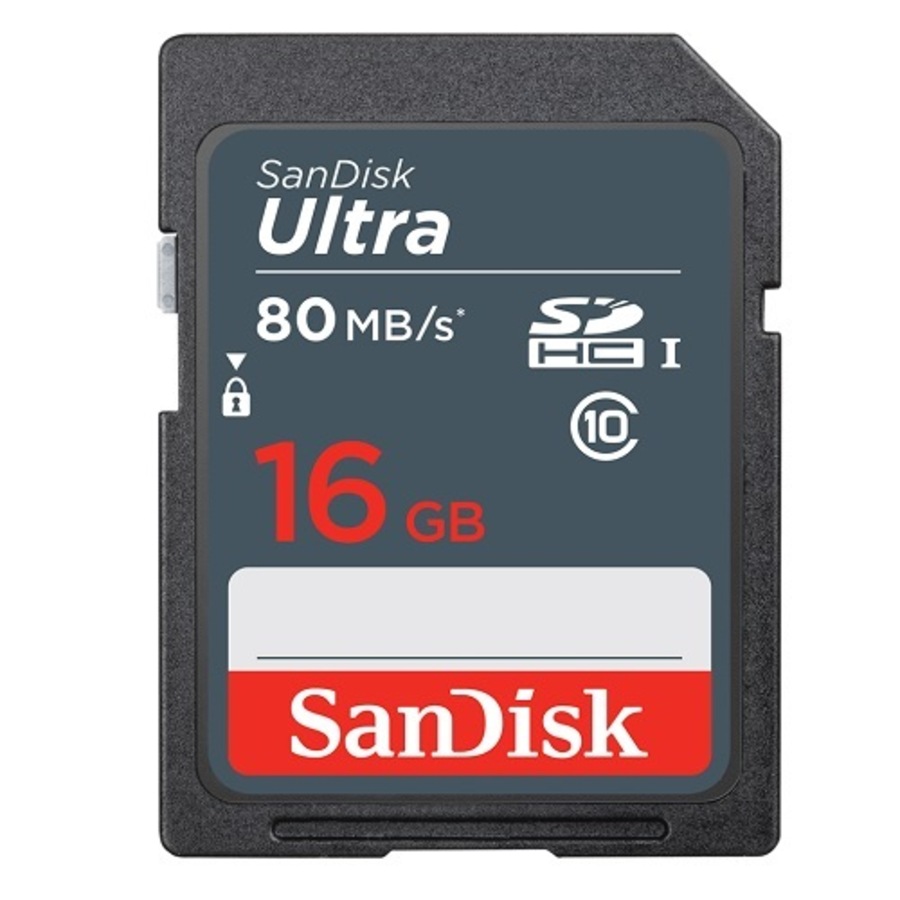 SanDisk 16GB SD Card SDHC Ultra Class 10 80mb/s