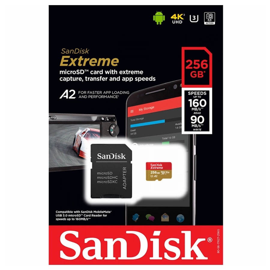 SanDisk Extreme 256GB Micro SD Card